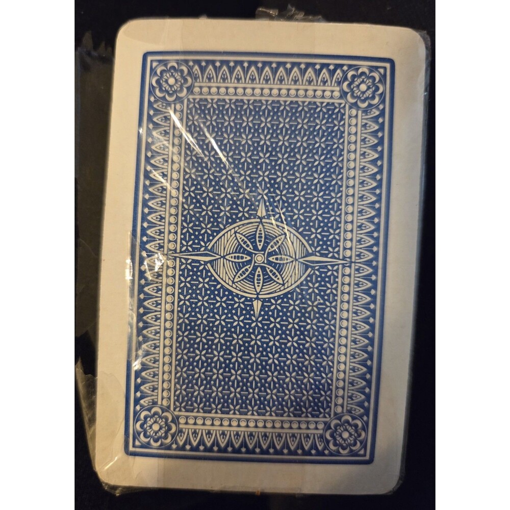 Vtg 1980s Sealed Cello Cards New 3.5”x2.5” Deck Joker Playing Cards Blue ($.50)